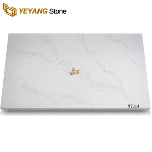 NT314 Calacatta White Quartz Stone Slabs Price Cost